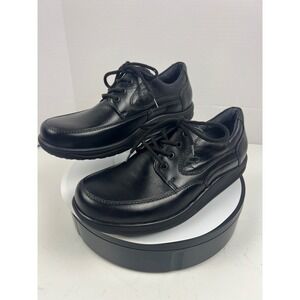 Waldlaufer Mens Black Leather Lace Up Orthopedic Walking Shoes 8 Comfort Tyler